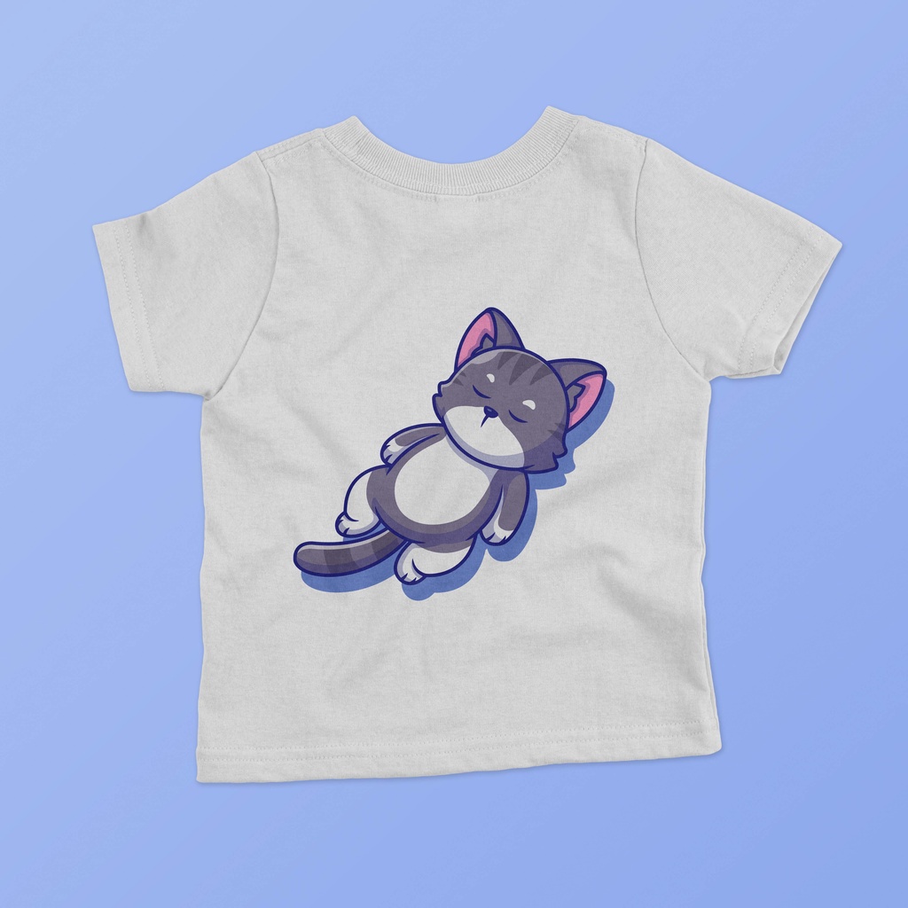 Kaos Anak Cowok Cewek Cat Kucing Lucu