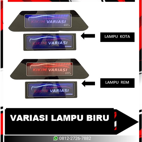 TEMPAT PLAT KHUSUS MOBILIO + LAMPU (BIRU &amp; PUTIH)