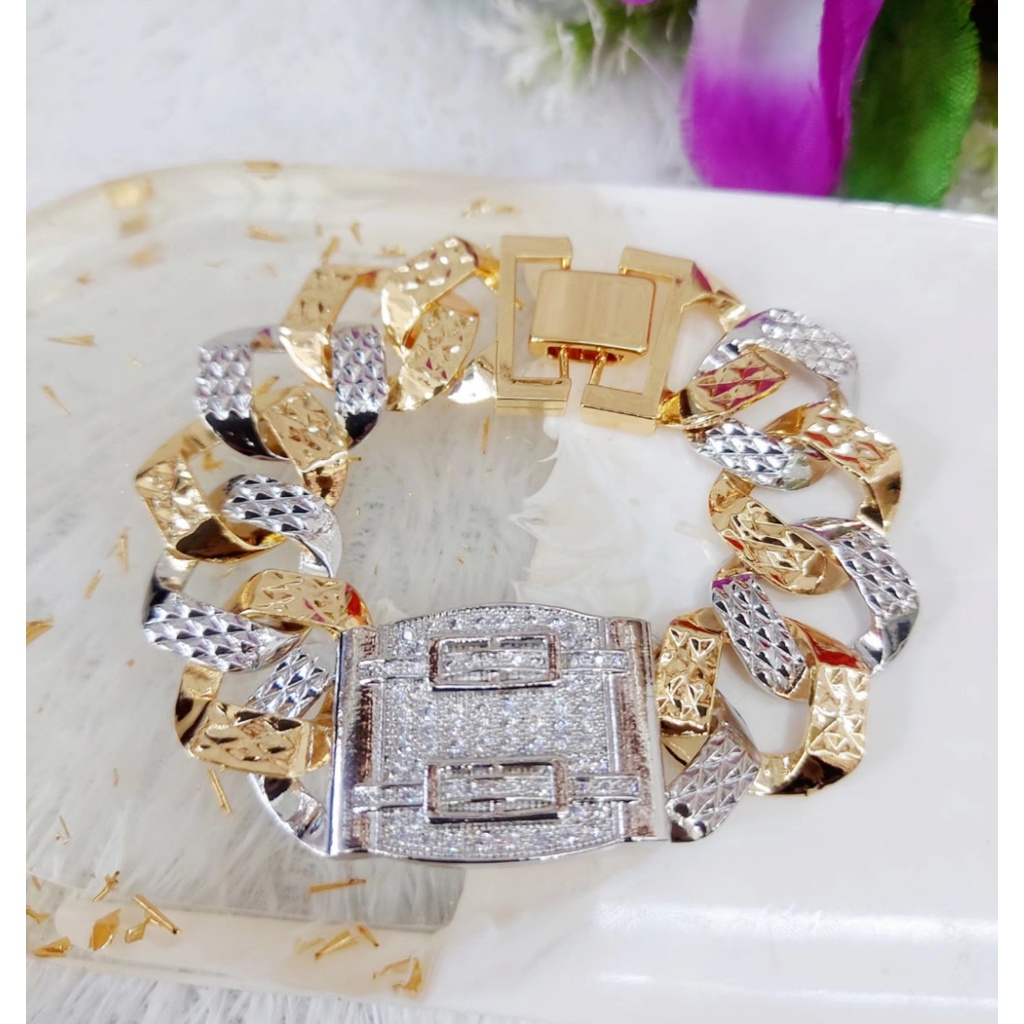 Gelang Xuping Permata Rantai Kombinasi Lapis Emas18k F55,56