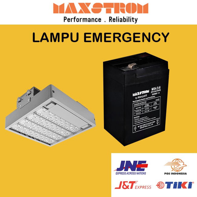 Jual AKI KERING BATERAI LAMPU EMERGENCY VRLA UPS MAXSTROM MF 6V-4.5Ah ...