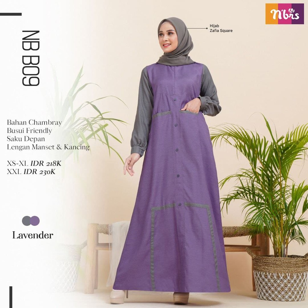 BISA COD - Gamis Wanita Nibras NB B09 Gamis Nibras Fashion Muslim