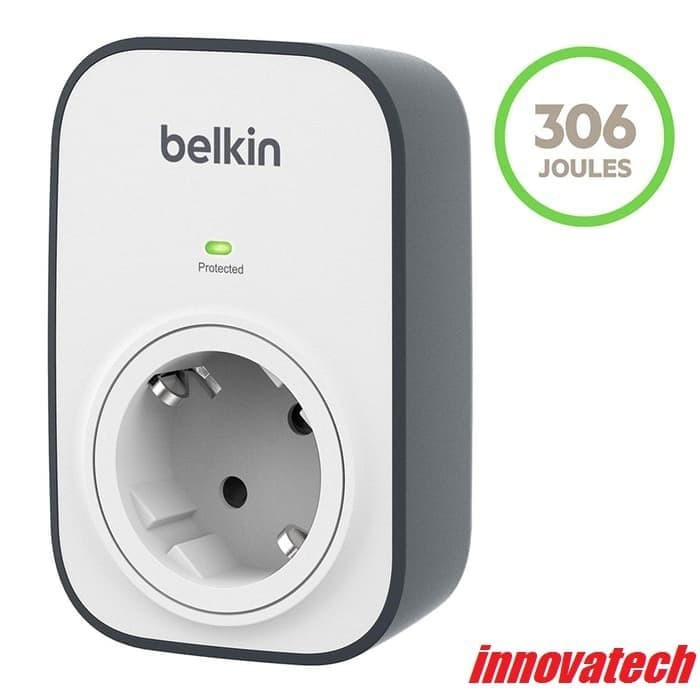 Promo Belkin Surge Protector Colokan LIstrik Anti Petir 1 Outlet BSV102VF Diskon