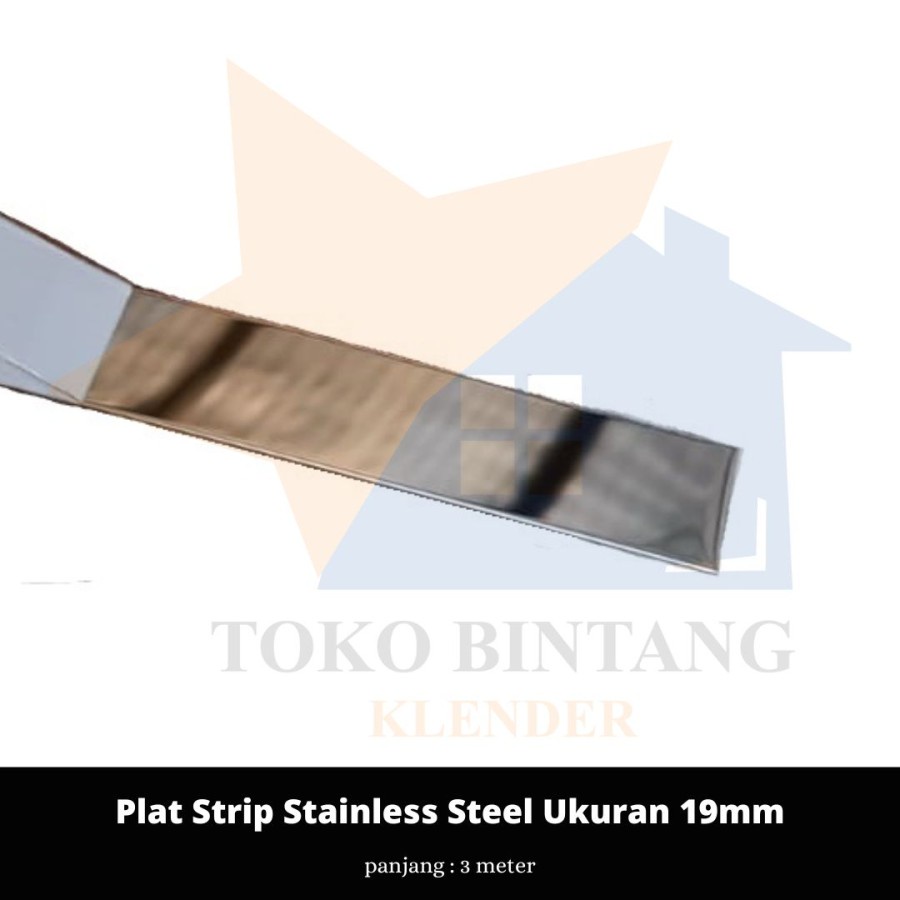 Plat Strip Stainless Steel Ukuran 19mm