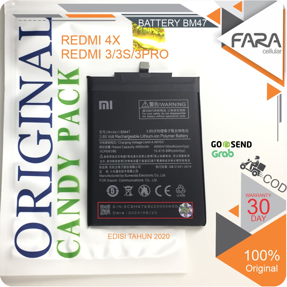 Baterai Batrai BATRE battery batere XIAOMI REDMI 4X / 3X 3