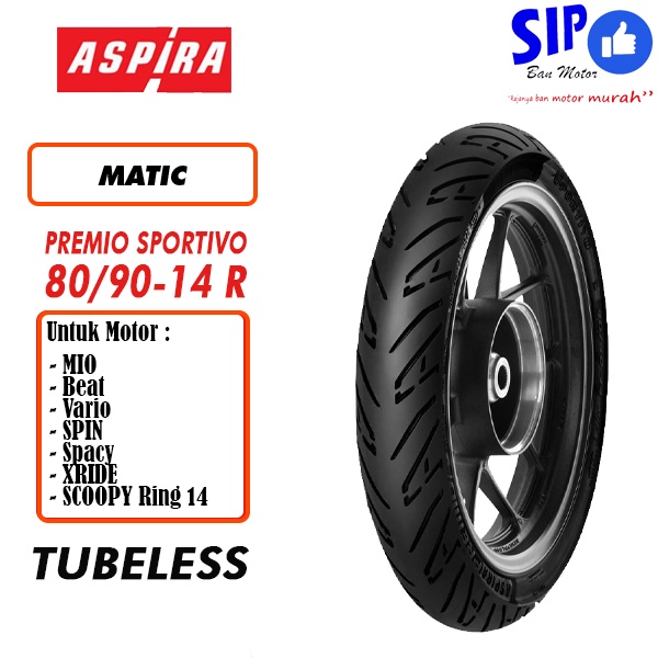 Ban motor matic Aspira Premio Sportivo 80 90 14 R Tubeless