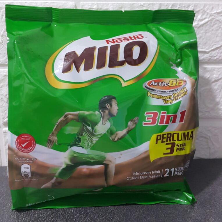 

(New Mall WD 12Ju4B^) Milo Malaysia 3 in1 isi 18 sachet original ↔