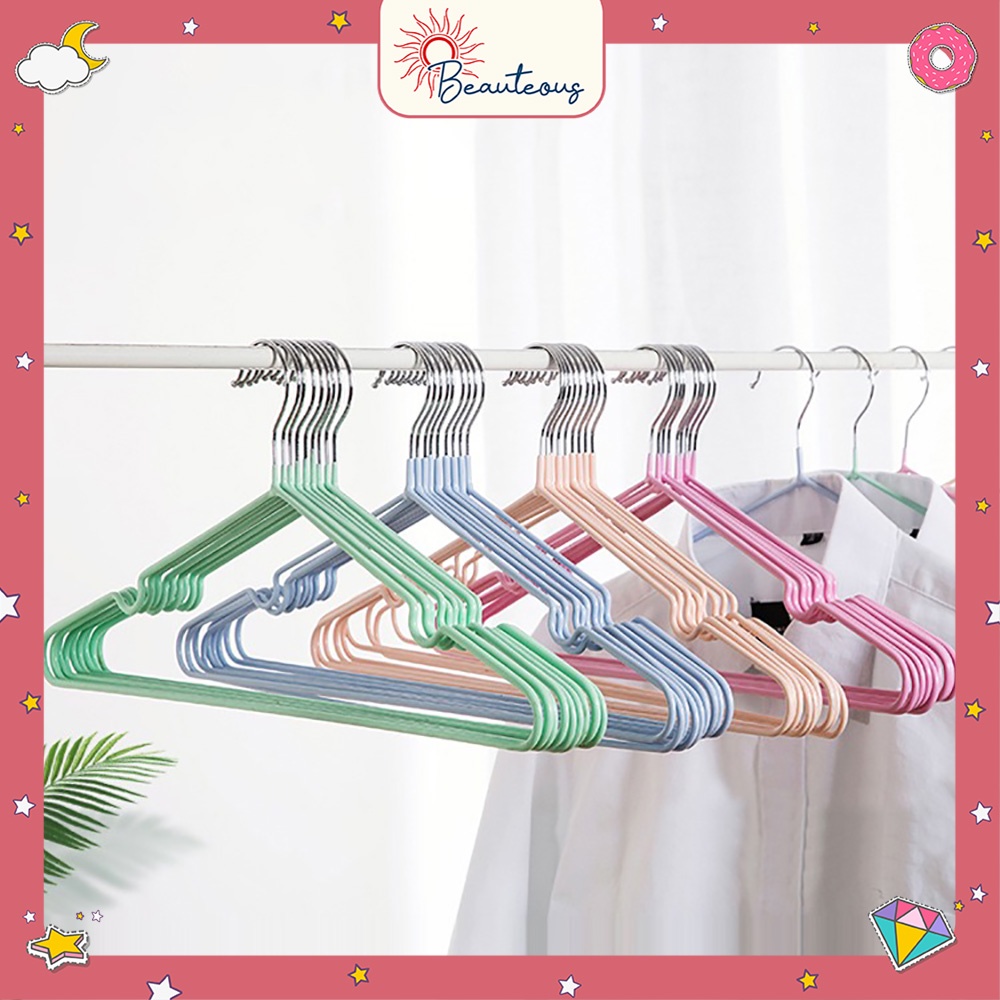 Gantungan Hanger Baju Kawat Anti Slip Stainless Lucu Gantungan Baju Jilbab