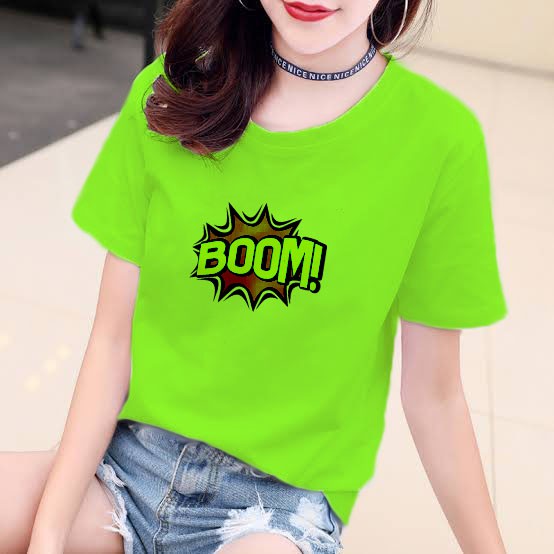 YOURSTYLE1119 -KAOS BOOM BAJU KAOS WANITA DISTRO UNISEX OVERSIZE PRIA JUMBO CASUAL KEKINIAN TERLARIS