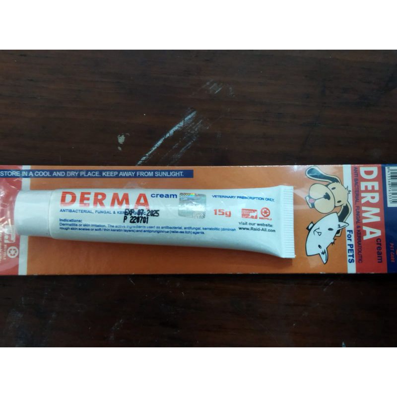 Derma Cream 15gr - Salep Anti Jamur Untuk Hewan