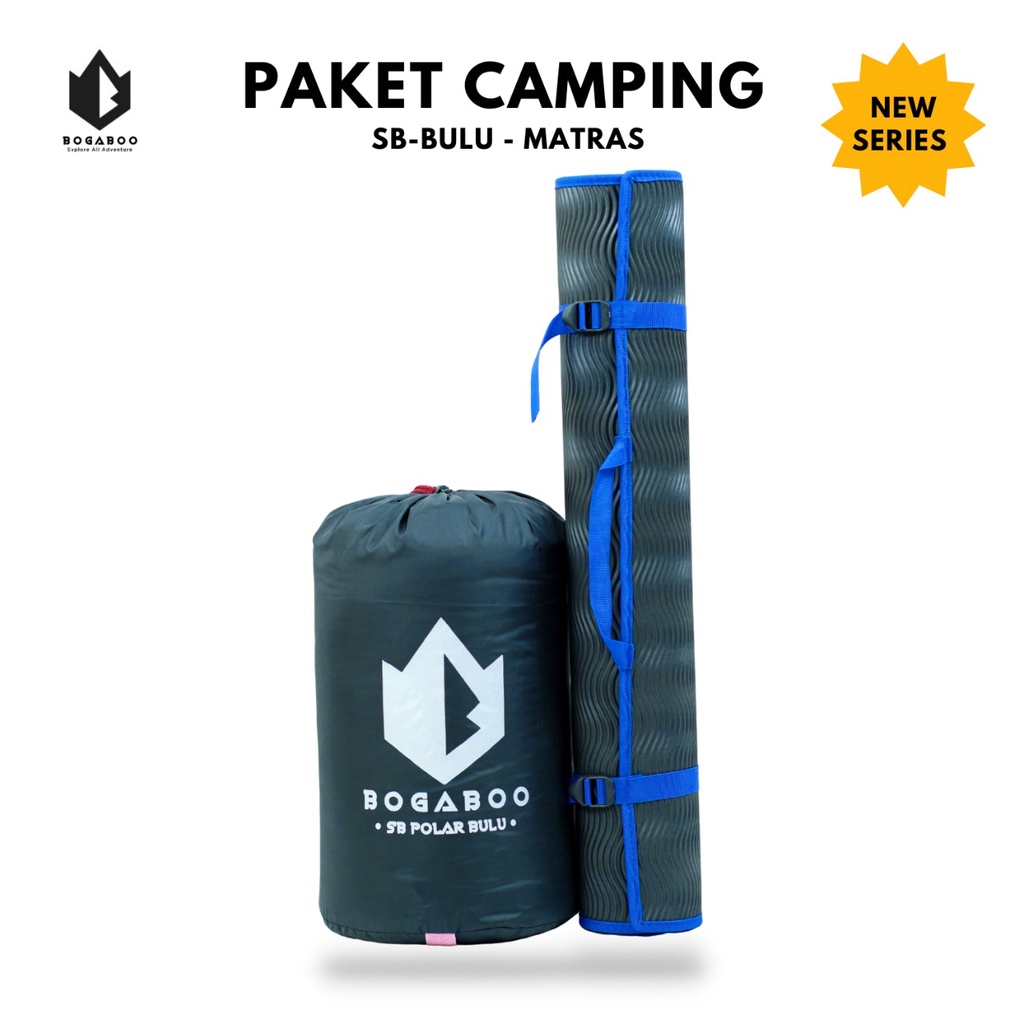 Paket Hemat - Matras Camping +  Sleeping Bag Polar Bulu Tebal BOGABOO - sliping bag - slipingbag - sleepingbag - slipingbag