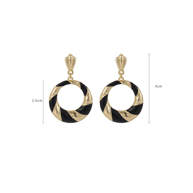 LRCC Anting Tusuk Fashion Geometric Ring Drip Earrings P22268