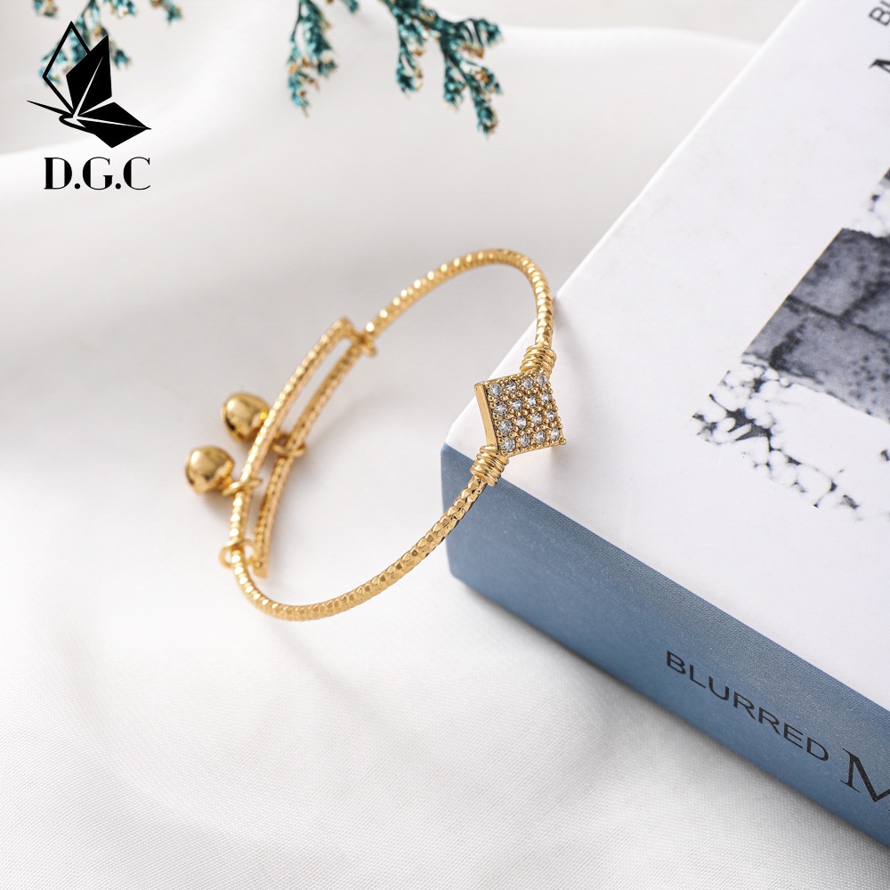 ✨D.G.C✨♥Gelang Tangan Titanium Anak Perempuan Aesthetic Korean Style Berlian Aksesoris Bayi Jewelry Perhiasan Emas D526