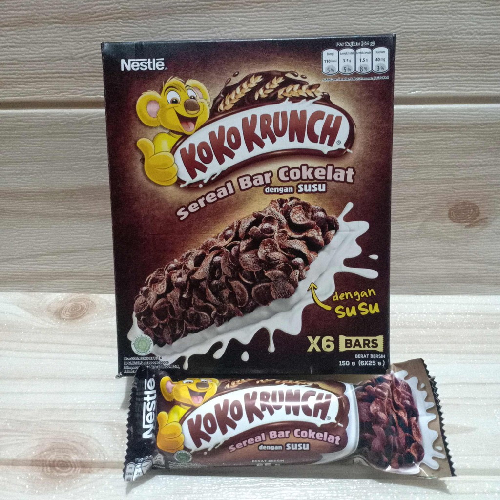 Nestle Koko Krunch Sereal Bar 25gr Coklat Cokelat Susu snack makanan ringan cemilan coco 25g sachet