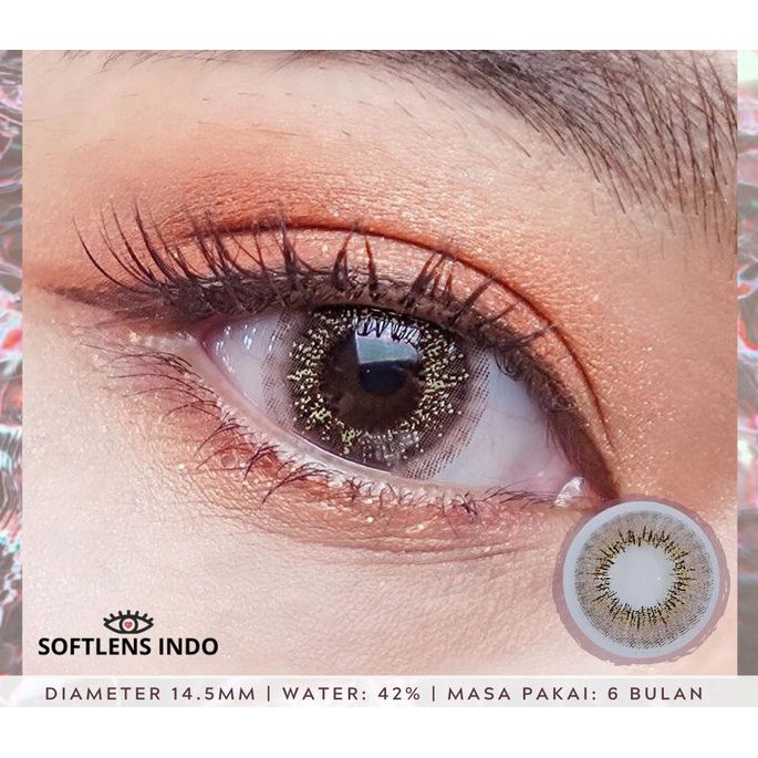 Softlens Moonstar DC1 Gray Brown Normal Minus Kemasan Botol Ori Kemenkes lensa