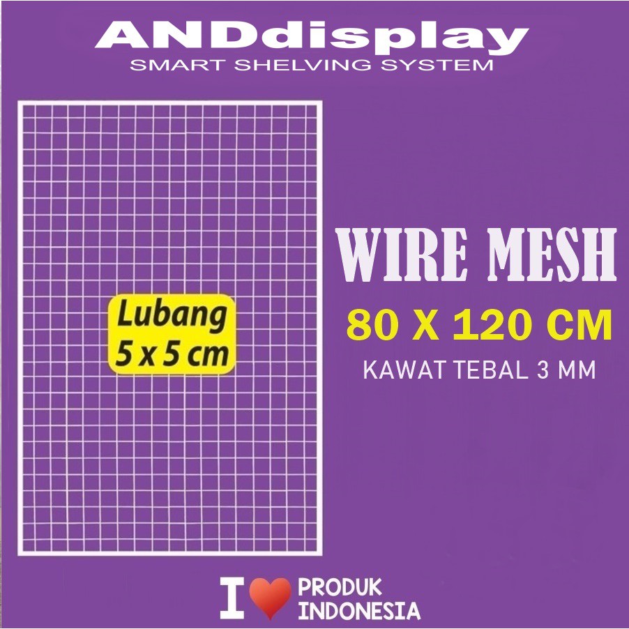 WIRE GRID MESH 80 X 120 CM - KAWAT JARING KOTAK - RAM DINDING BINGKAI