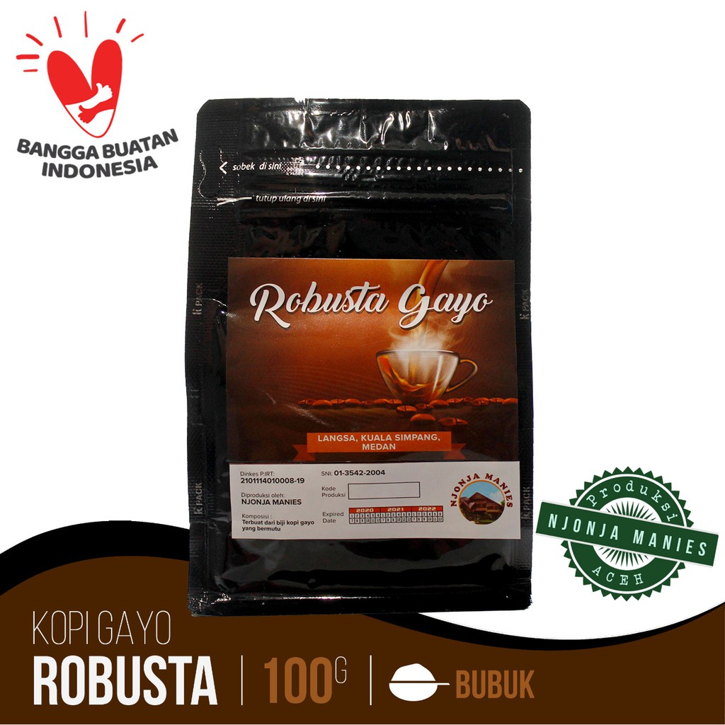 

Njonja Manies Kopi Gayo Aceh Robusta 100gr - Kopi Gayo Robusta 100gr