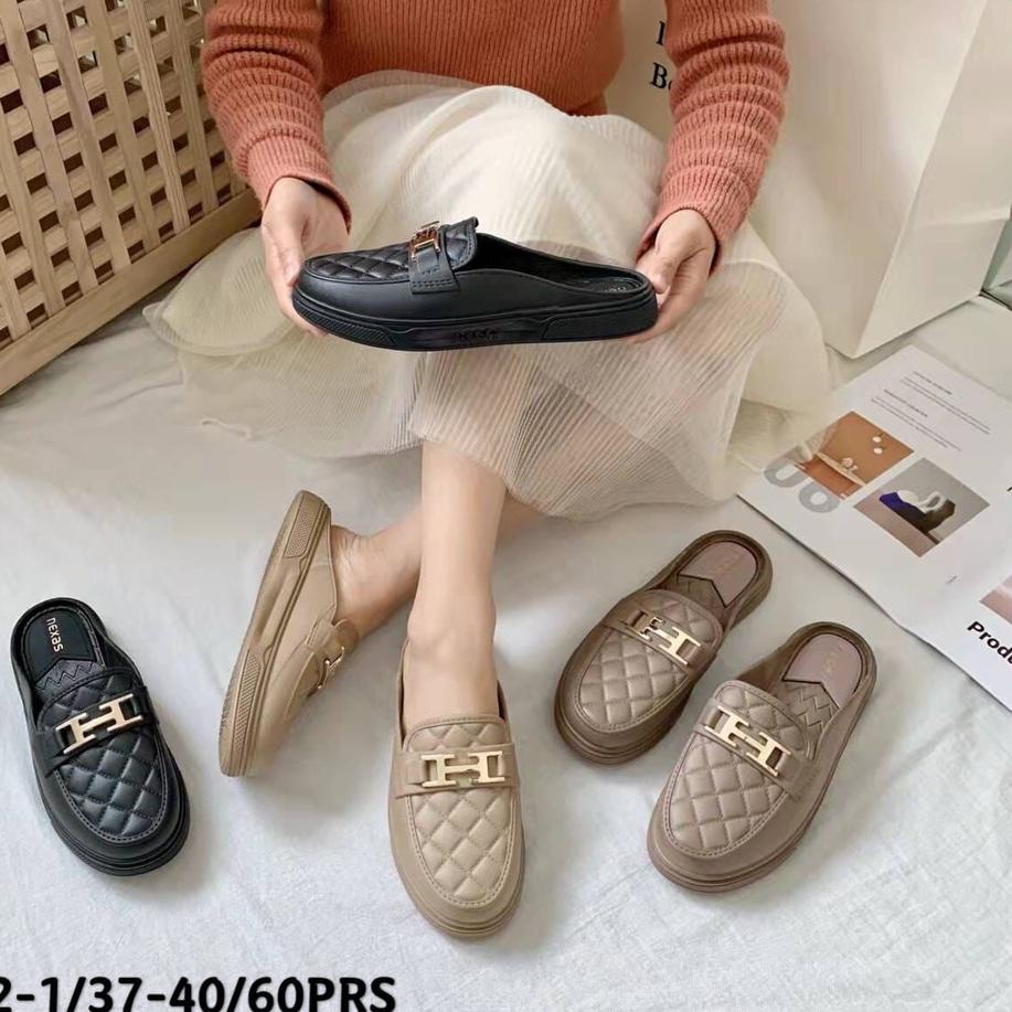 Muraaaahh.. Sandal Selop Karet Jelly LULA Hiasan H 8012 - 2 / Sandal Import