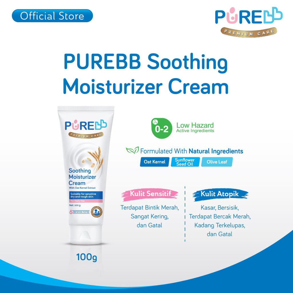 Pure Bb Soothing Moisturizer Cream 100gr