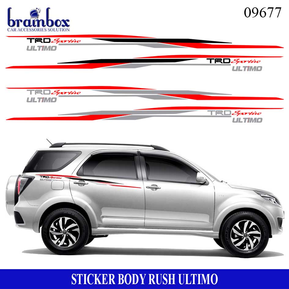 Sticker Body TRD Ultimo Stiker Mobil Rush Terios Ultimo terbaru