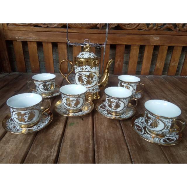 Nakami Cangkir set Tea Set Kopi Set Cantik Keramik Procelain Gratis Bubble Wrap