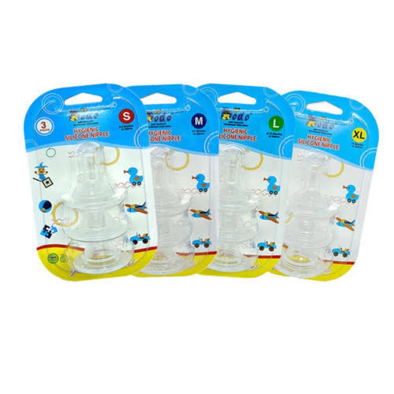 Dodo Nipple Blister Isi 3 / Dot Botol Susu Bayi / Dot Botol Susu Dodo / Dodo Nipple Blixter Pack Isi