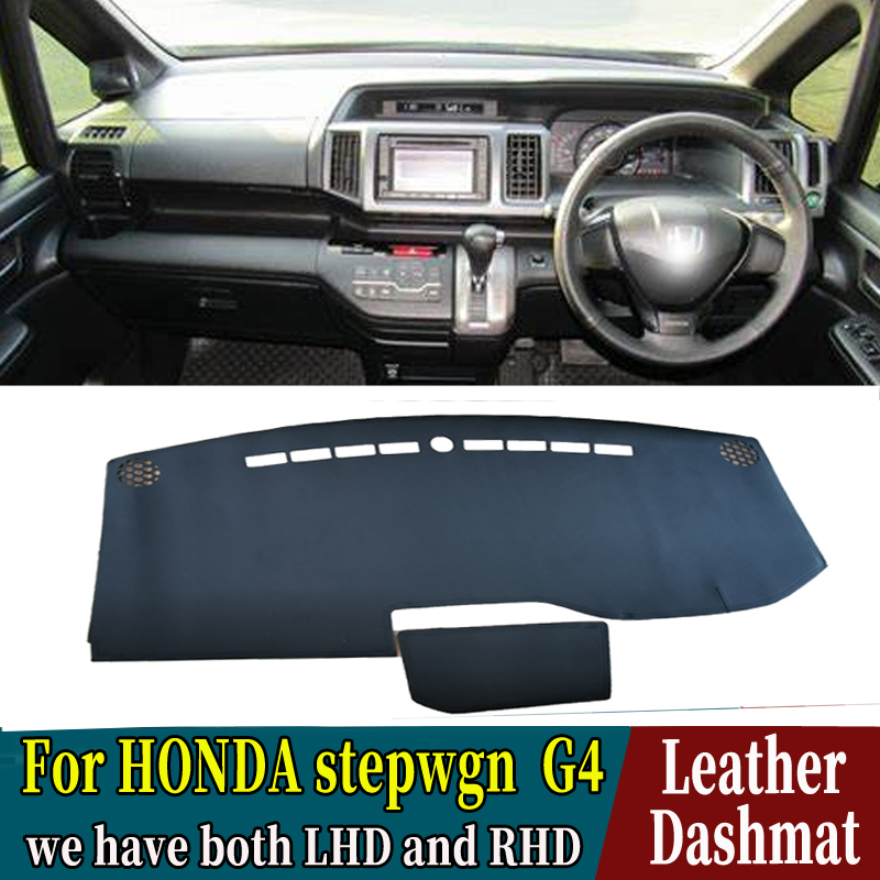 Pu Kulit Dashmat Dashboard Cover Mat Mobil Styling Aksesoris untuk Honda Langkah Wagon Stepwgn G4 2010 2011 2012 2013 2014 Rhd