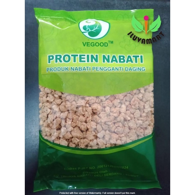 

Vegood PROTEIN KASAR TVP 500gr Protein Nabati Produk Daging Nabati