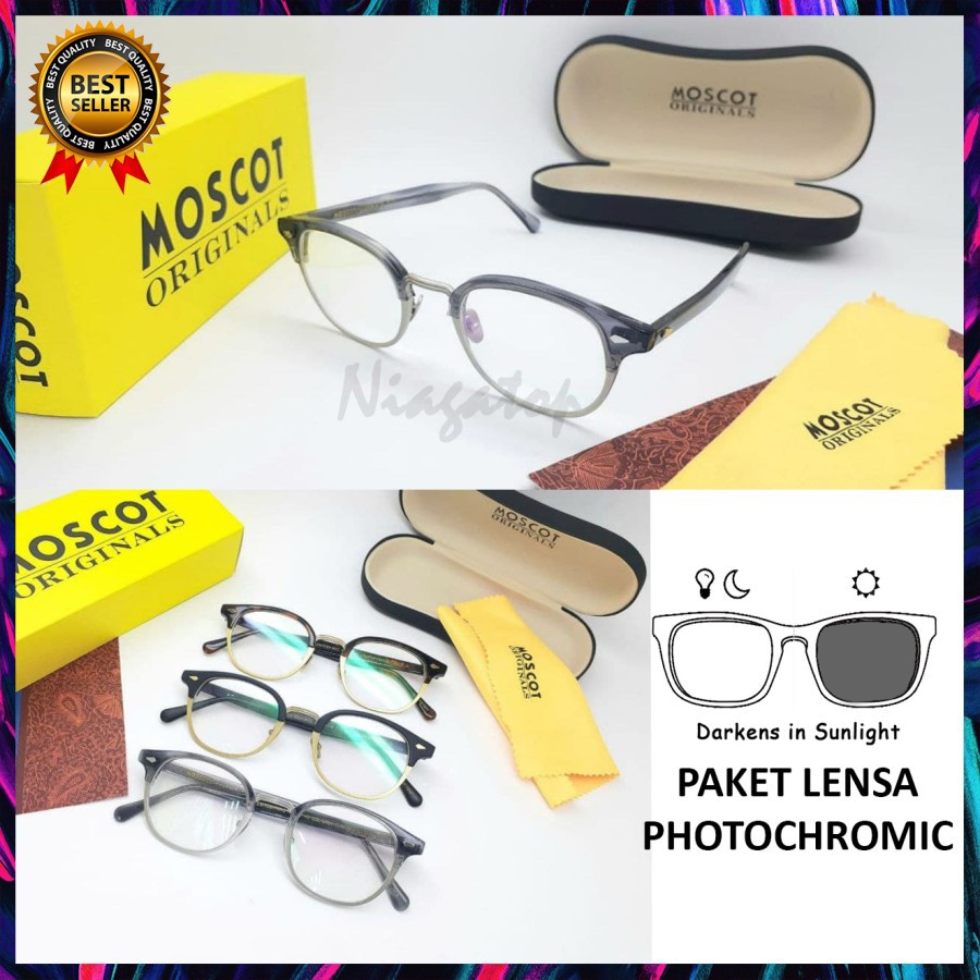 Kacamata Moscot Lemtosh Mac Pria Wanita Photocromic Anti Radiasi UV -