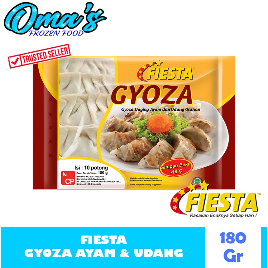

FIESTA GYOZA DAGING AYAM DAN UDANG ISI 10PCS 180GR