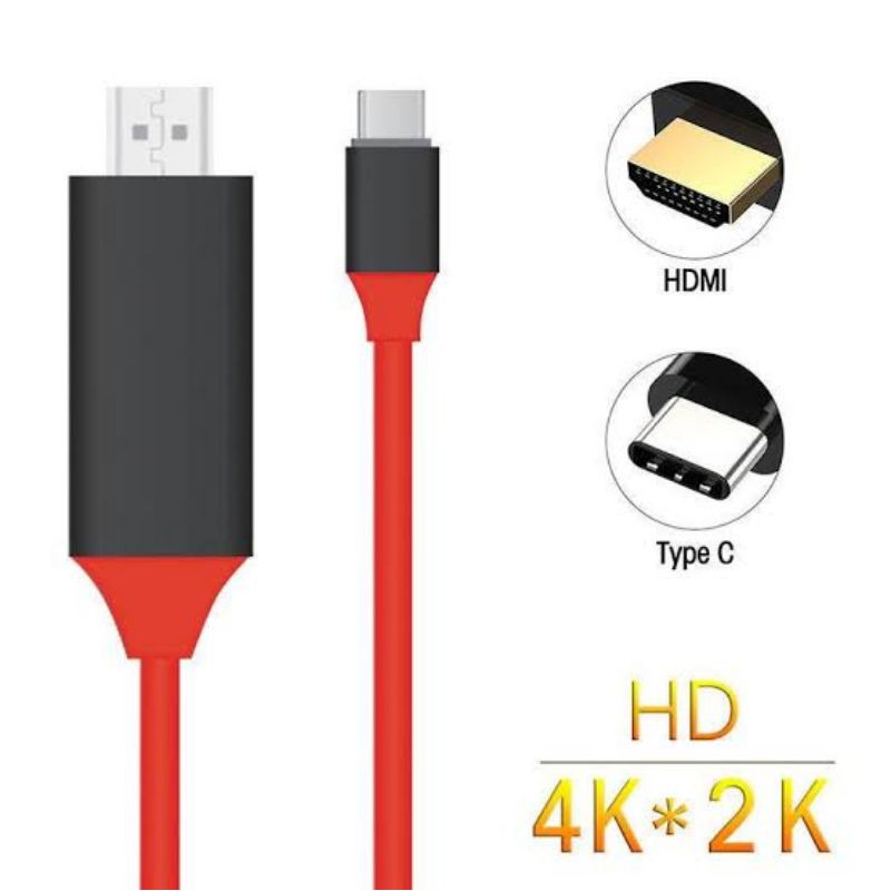 KABEL HDTV USB TYPE C TO HDMI CABLE CONVERTER USB TYPE C TO HDTV 2M 4K