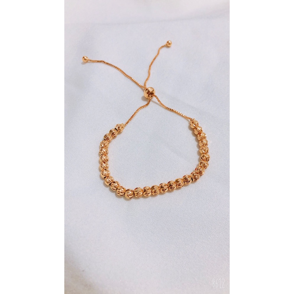 Gelang serut bola emas dewasa suping