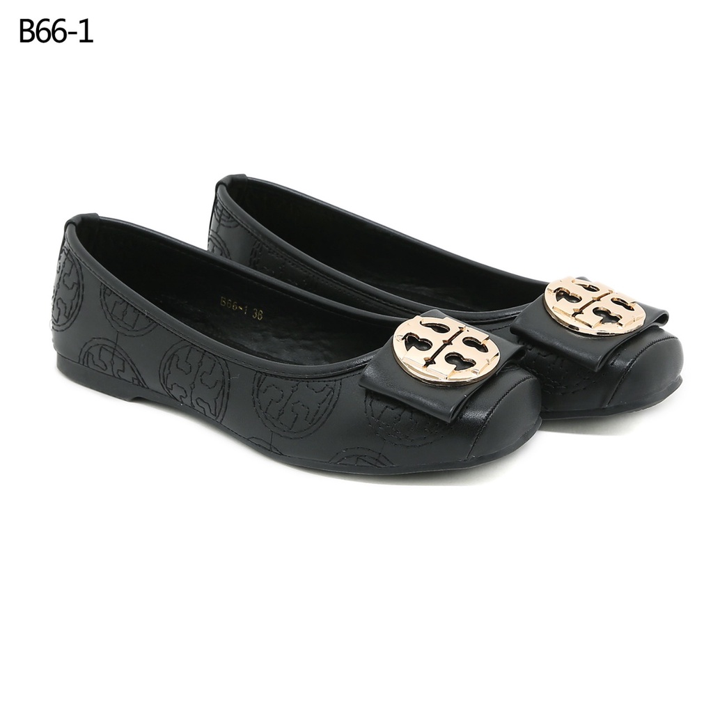 TB Leather Minnie Travel Ballet Flat Shoes #B66-1