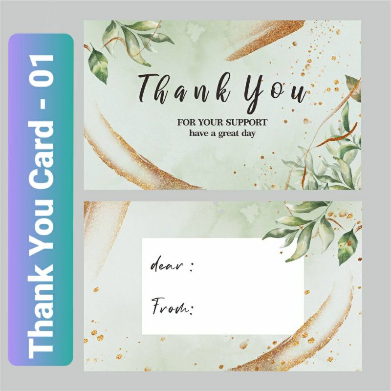 

Thank You Card / Kartu Ucapan Terimakasih / Olshop Card 50 Pcs