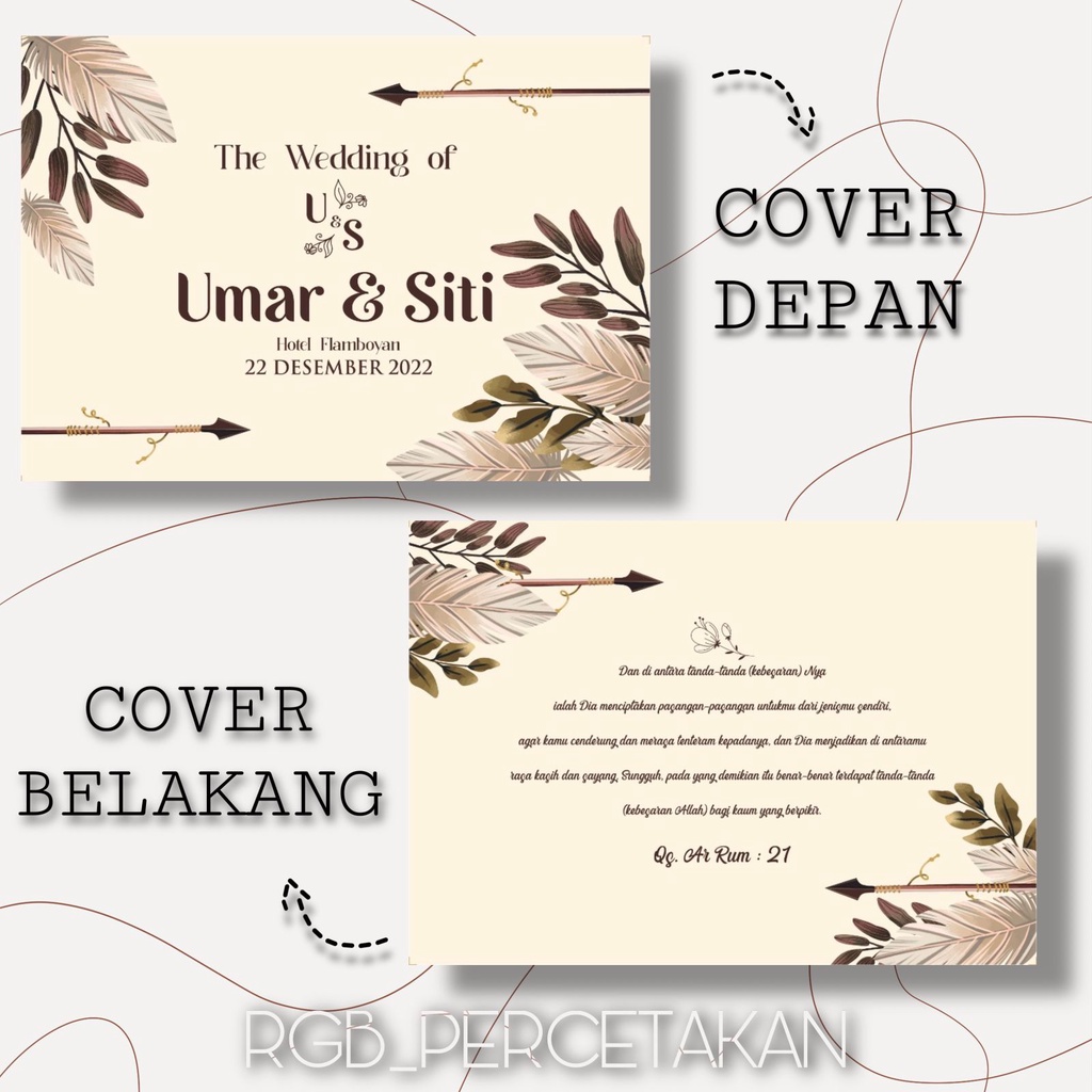 

Buku tamu pernikahan custom nama / Guest book wedding