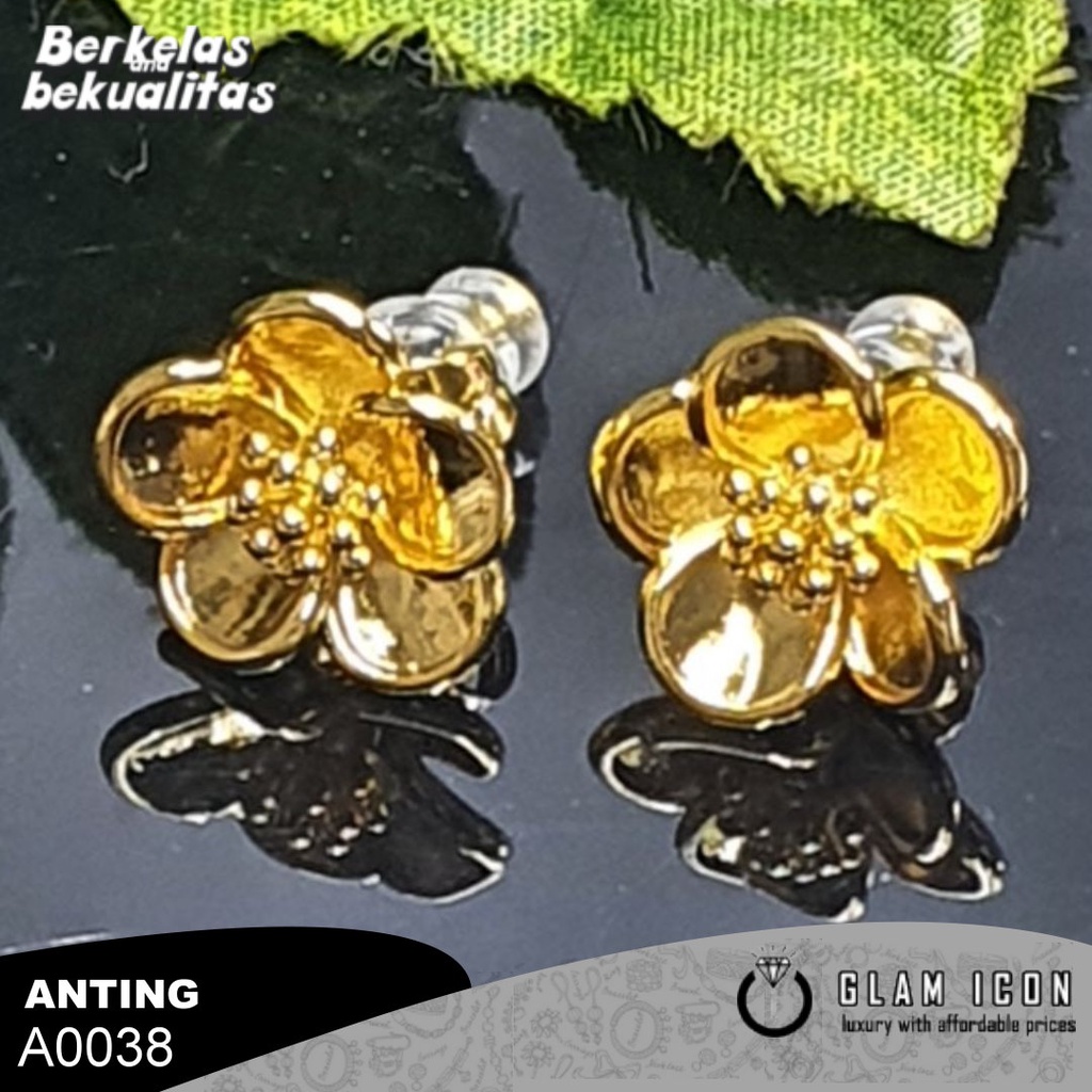 Anting tusuuk Dubai cute Orchid A0038