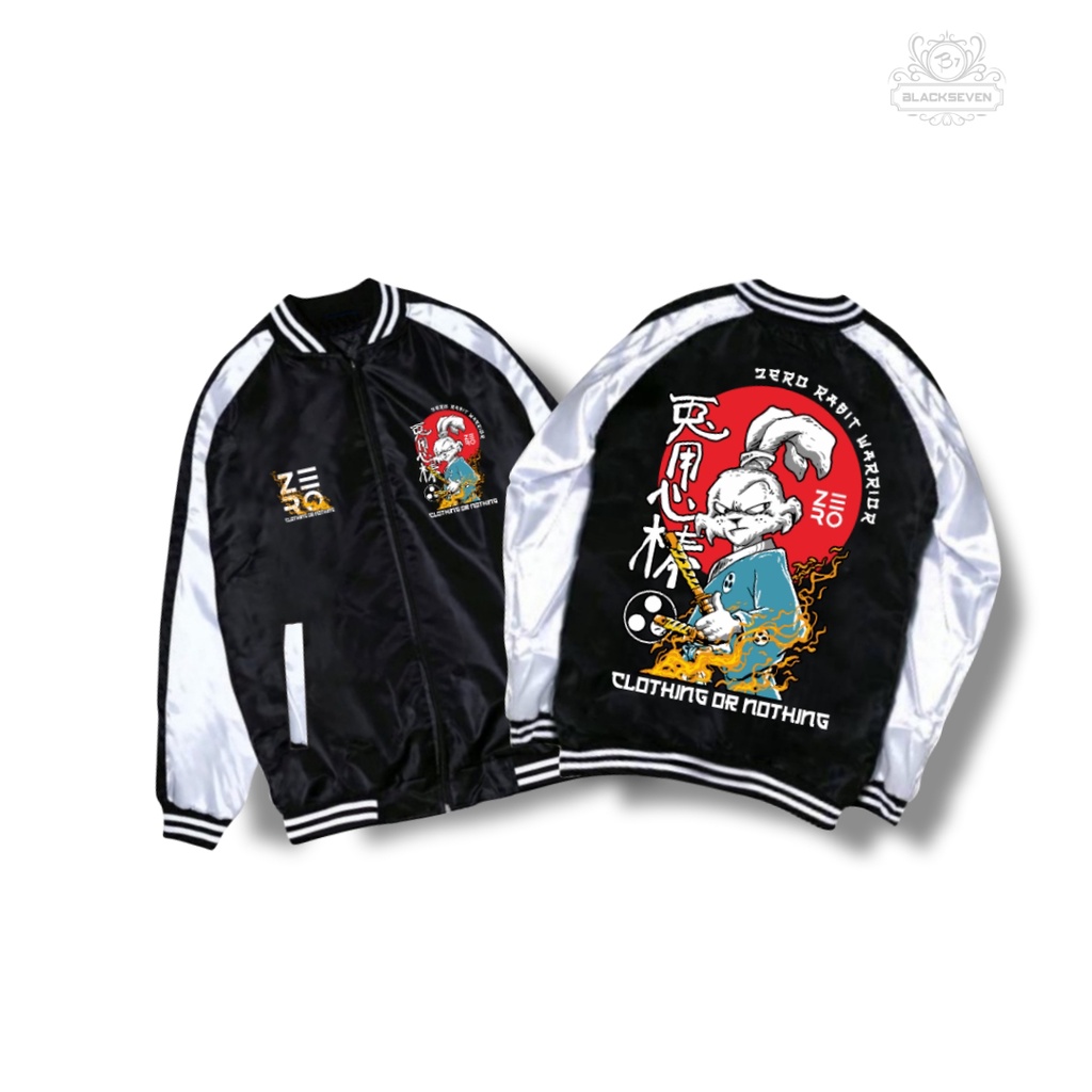 Sukajan Jaket Baseball - Culture Samurai-Zero Rabbit