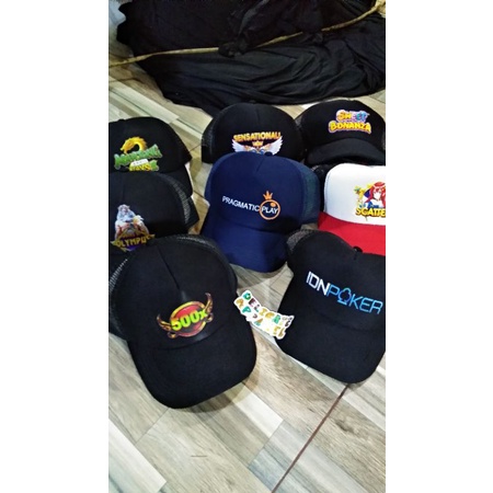 Topi Distro Jaring Pragmatic Play PG Soft  Terlaris Bisa Custom Sablon Printing Terbaik Impor Bisa C