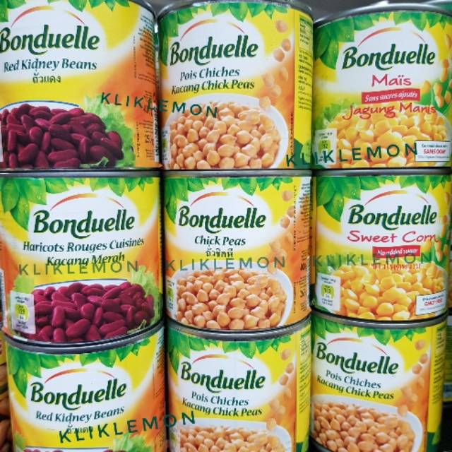 Bonduelle Tin Sweet Corn 300g Red Kidney Beans Chick Peas 400g Jagung Manis Import Kaleng Shopee Indonesia
