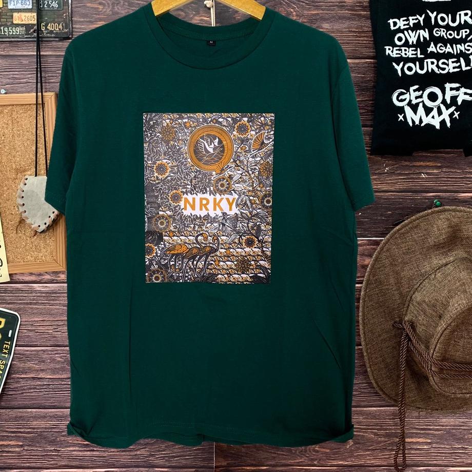 Murah kaos distro pria NRKY BATIK ready size M L XL baju kaos cowok atasan pria