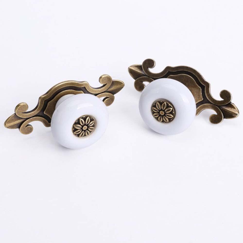 [Elegan] Knob Pintu 2per4/6pcs Vintage Kabinet Lemari Pakaian Zinc alloy Pegangan Laci