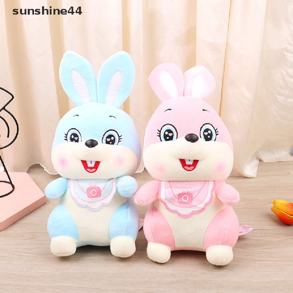 Sunshine 1pc Mainan Boneka Plush Kelinci 28cm Warna-Warni Untuk Hadiah Anak Perempuan