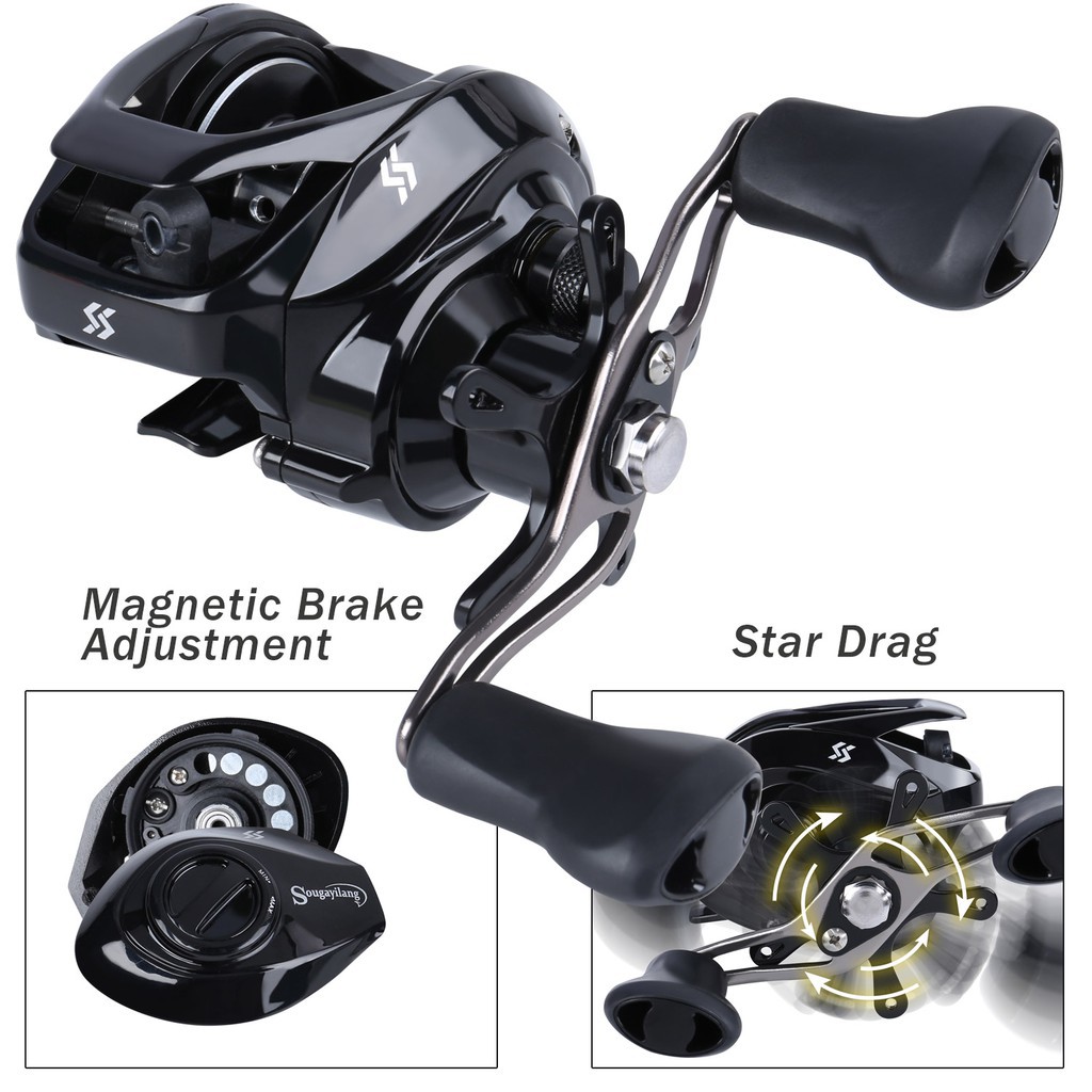 Reel Pancing 18+1BB Rell Max Drag 10KG Baitcasting Reel