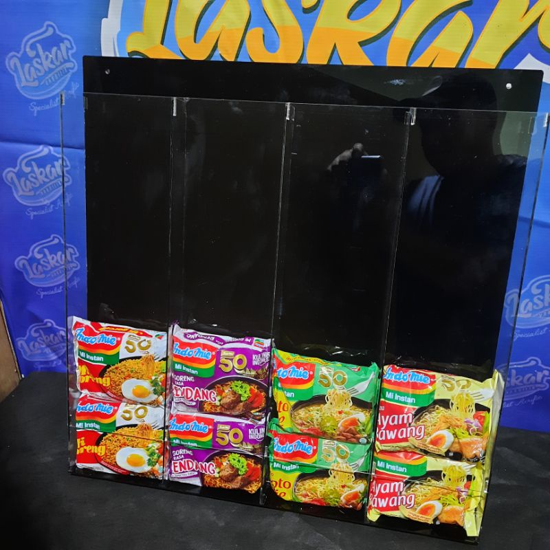 Rak indomie gantung/ display rak warmindo