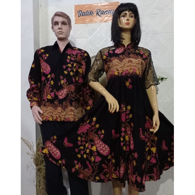 Couple Dress Batik Arzeti Unggul Jaya HM 052 S M L XL XXL JUMBO