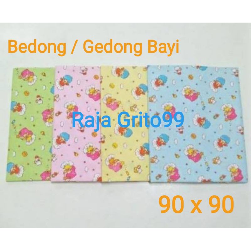 1/2 lusin kain Bedong jumbo, 90 x 90 Motif gambar random isi 6 pcs katun flanel / gedong bayi