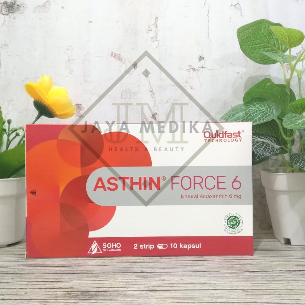 Asthin Force 6 mg Natural Astaxanthin Isi 20 Kapsul