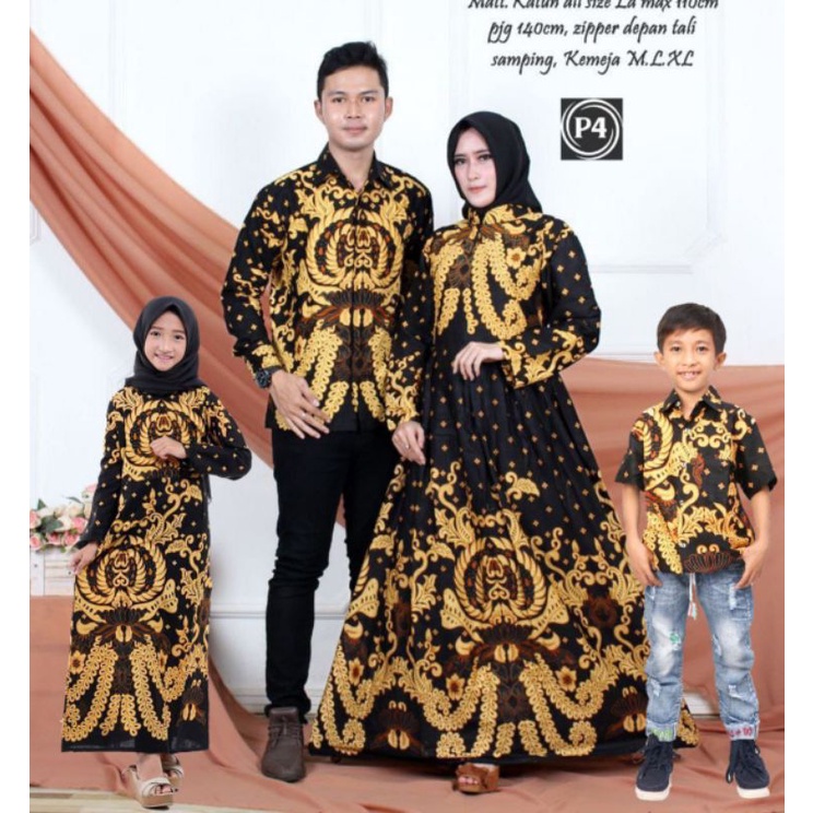 Baju batik Batik  Pria Gamis Batik Couple Keluarga • Sarimbit Batik • TERLENGKAP • TERBARU • 8254