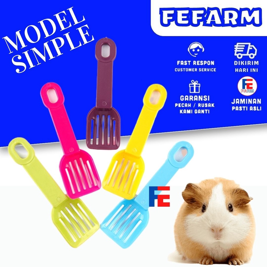 SEROKAN PUP KOTORAN HAMSTER - Sekop Skop Kotoran Pup Hamster Litter Scoop FEFARM