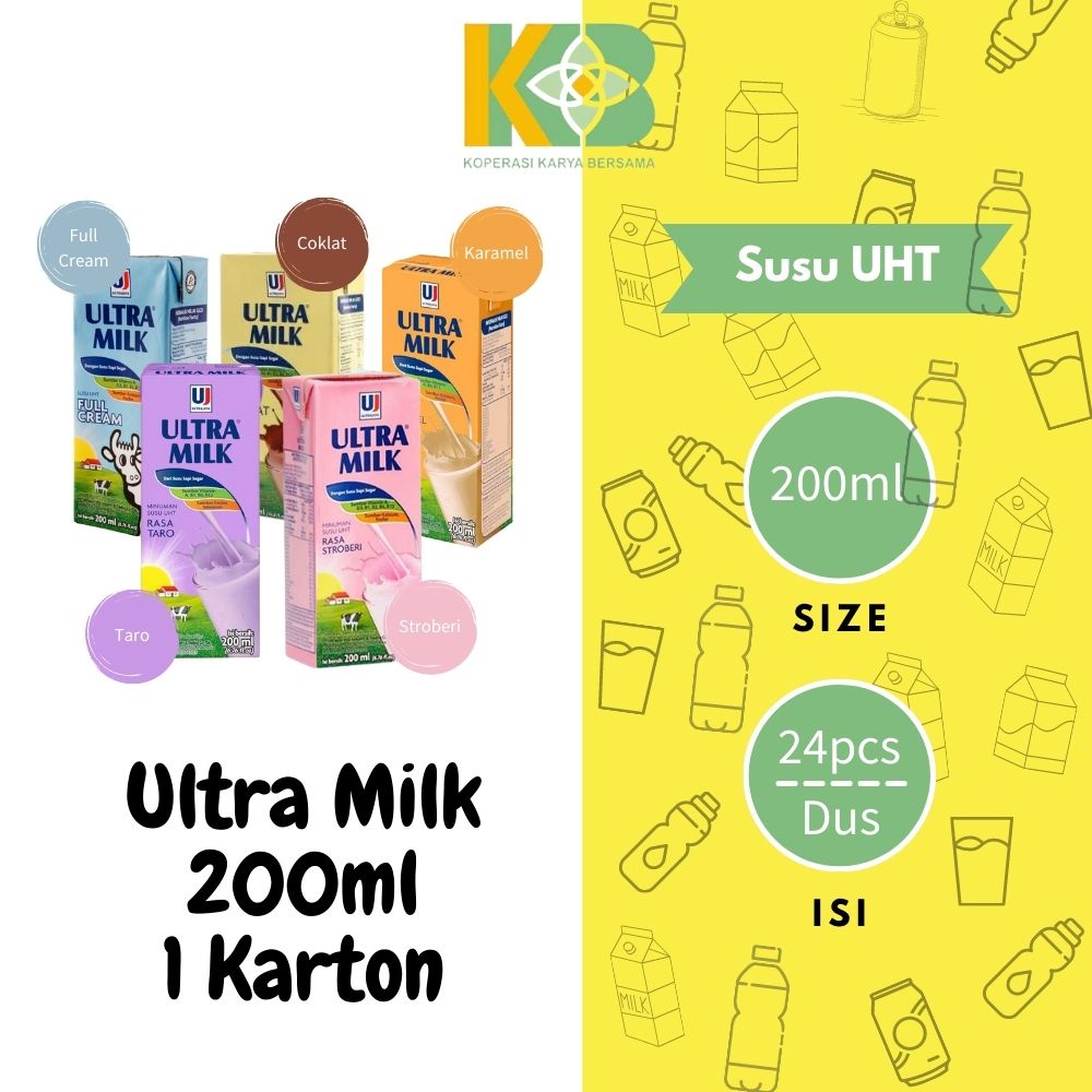 

Susu Ultra Milk 200ml Isi 24 Pcs