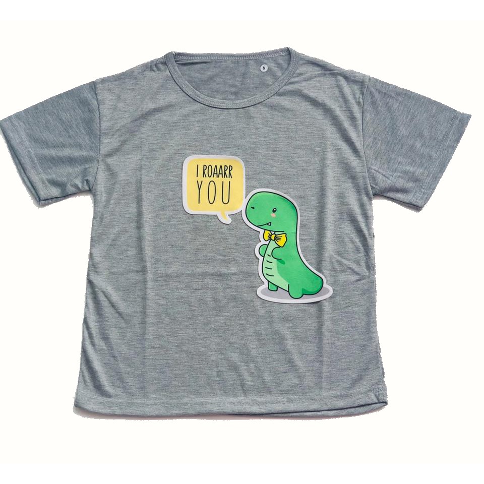 Kaos Oblong Anak Lengan Pendek Gambar Dino roar you